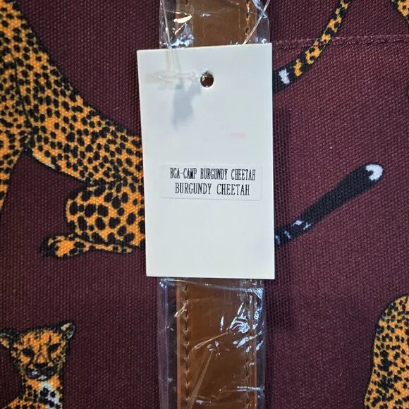 ModCloth Canvas Tote Leopard Purse Shoulder Bag NWT 16x13 - Picture 2 of 12